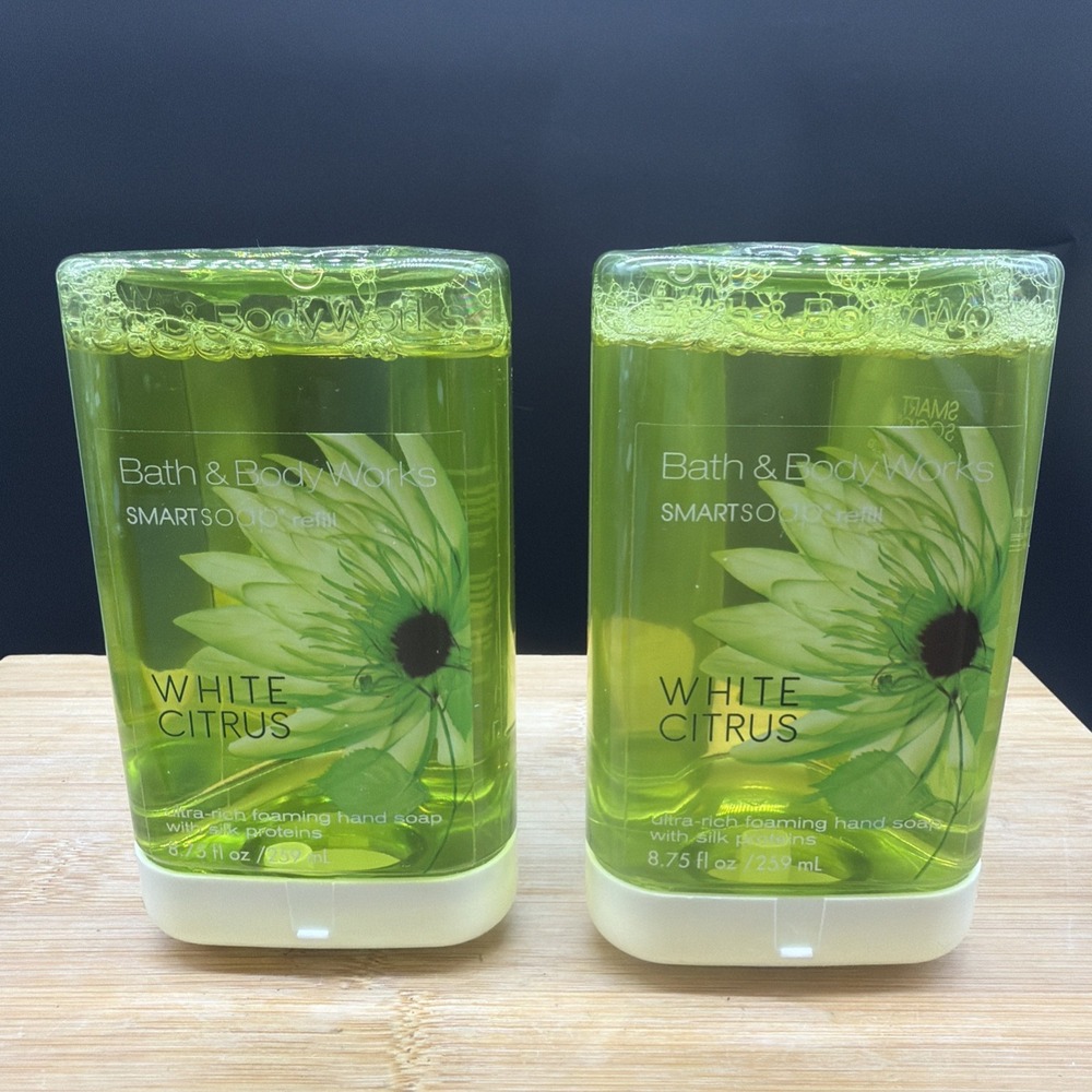 Bath & Body Works White Citrus SmartSoap Refill Foaming Hand Soap Set of 2 NEW